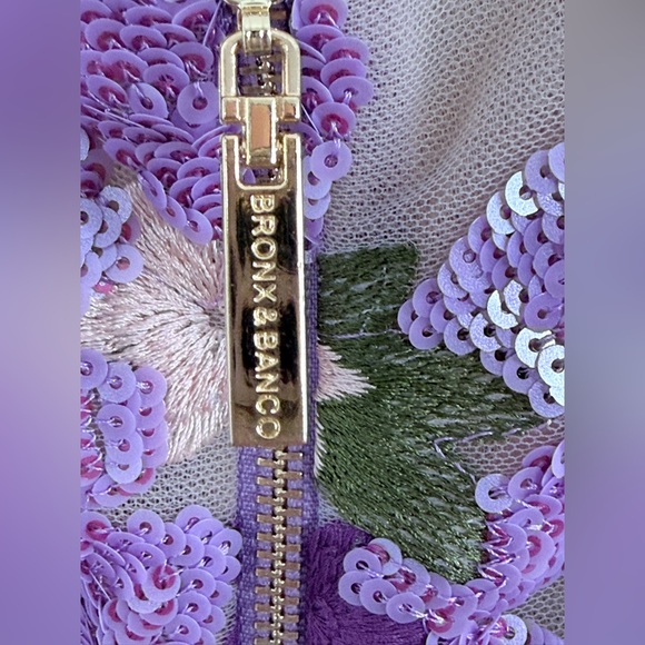 Bronx and Banco Dahlia Floral-Embellished Strapless Gown Size XS - Picture 11 of 16